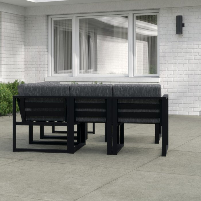 ModernMetal Minimal Sofa Set with Iron Frame - Furnishiaa -  -